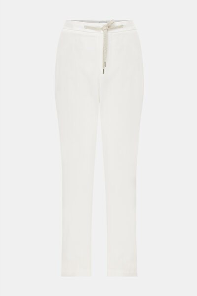 WHITE STRAIGHT CUT TROUSERS 5