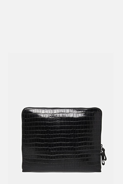 BLACK MONOGRAM LEATHER BAG 3