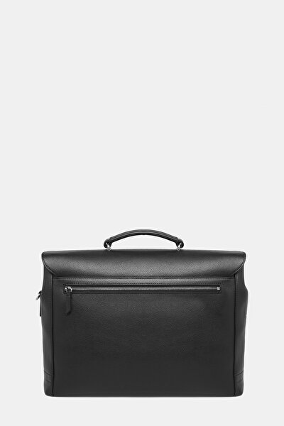 BLACK MONOGRAM LEATHER BAG 4