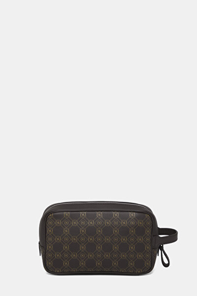 BEIGE MONOGRAM LEATHER BAG 3