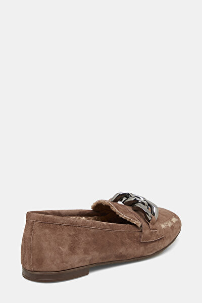 BROWN ECO FUR SHOE 3