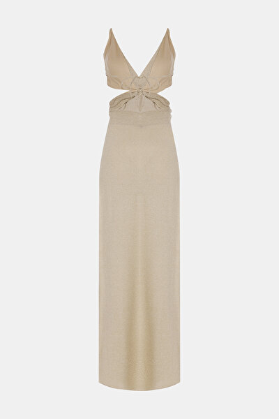 BEIGE SLEEVELESS SUSPENDER DRESS 3