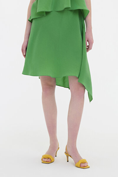 GREEN MODAL ASYMMETRIC SKIRT 3