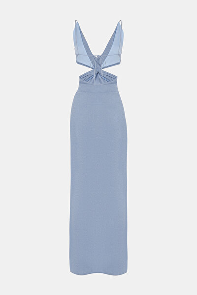 BLUE SLEEVELESS SUSPENDER DRESS 3