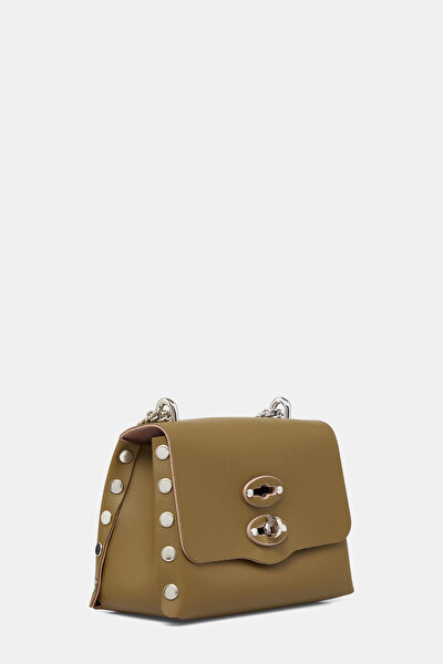 KHAKI LEATHER BAG 3