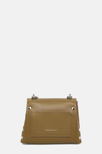 KHAKI LEATHER BAG 4