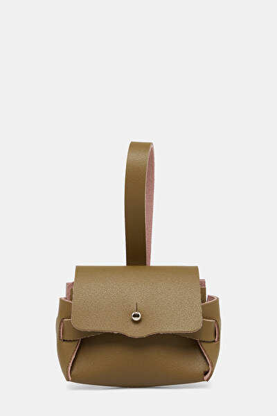 KHAKI LEATHER BAG 8