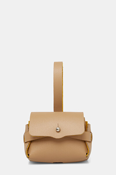 BEIGE LEATHER BAG 8