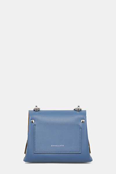 DARK BLUE LEATHER BAG 4