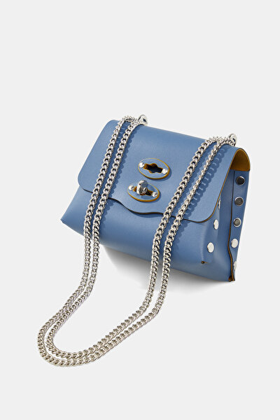 DARK BLUE LEATHER BAG 5