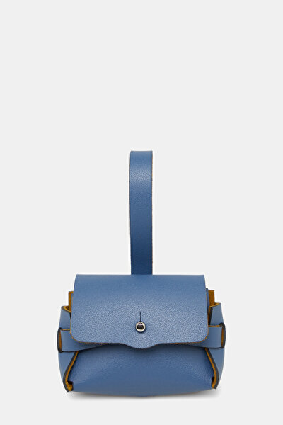 DARK BLUE LEATHER BAG 8