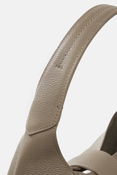 BEIGE LEATHER BAG 8