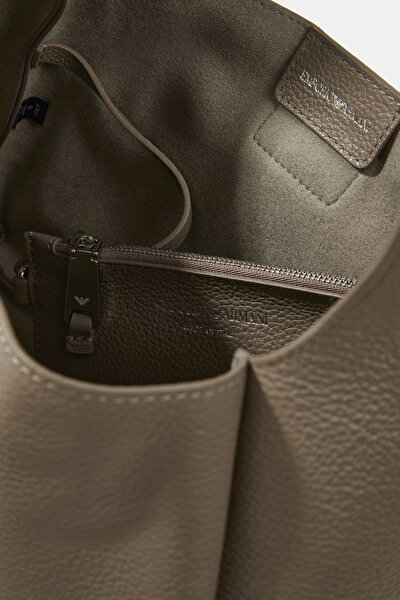 BEIGE LEATHER BAG 9