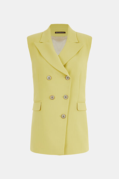 GREEN SURPLICE NECKLINE (CROSS-OVER NECKLINE) VEST 5