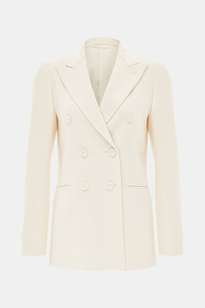 ECRU SURPLICE NECKLINE (CROSS-OVER NECKLINE) JACKET 8