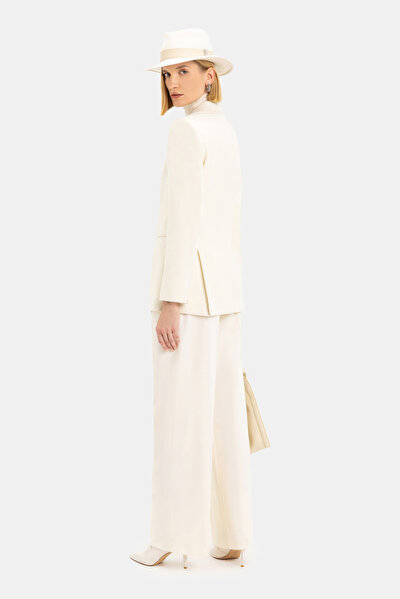 ECRU SURPLICE NECKLINE (CROSS-OVER NECKLINE) JACKET 3