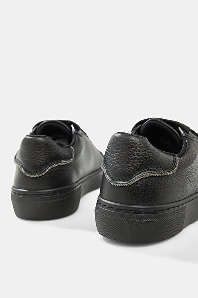 BLACK LEATHER SHOES 4
