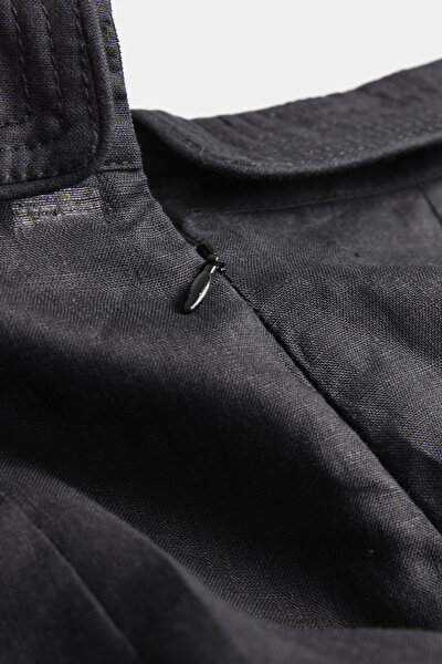 BLACK LINEN SHORTS 5