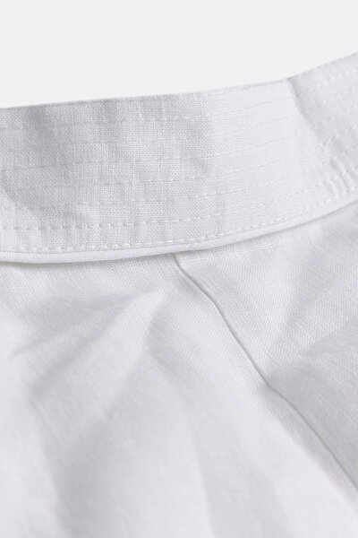 WHITE LINEN SHORTS 3