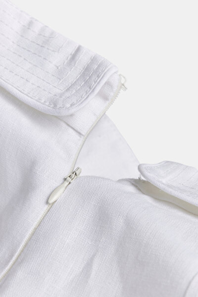 WHITE LINEN SHORTS 4