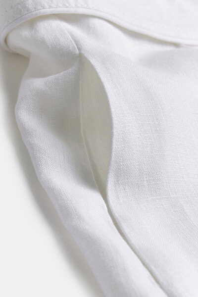 WHITE LINEN SHORTS 5