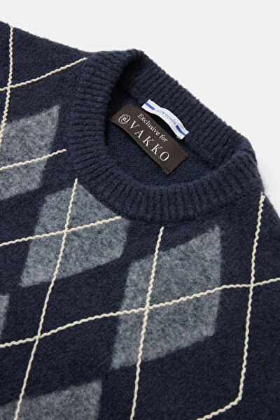 NAVY BLUE BASIC / ROUND NECKLINE TRICOT JERSEY 3