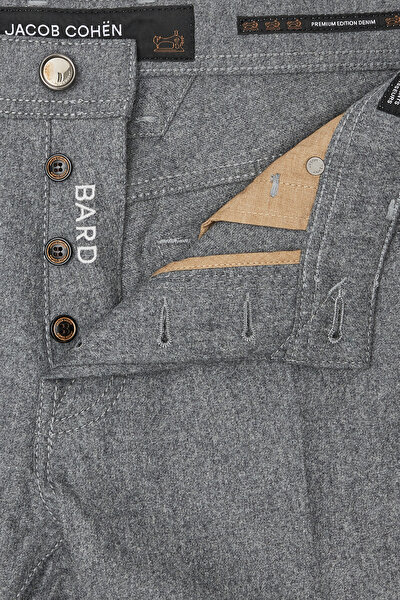 GREY PLAIN FLANNEL TROUSERS 9