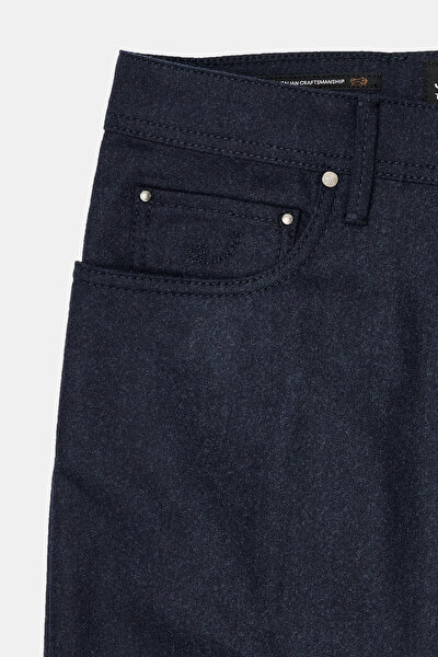 LACİVERT DÜZ FLANEL PANTOLON 4