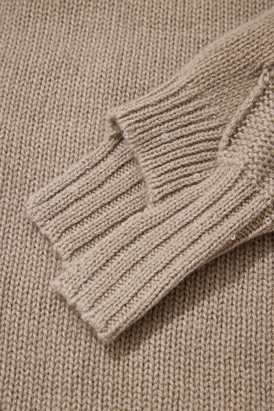 BEIGE BASIC / ROUND NECKLINE JERSEY 9