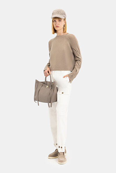 BEIGE BASIC / ROUND NECKLINE JERSEY 3