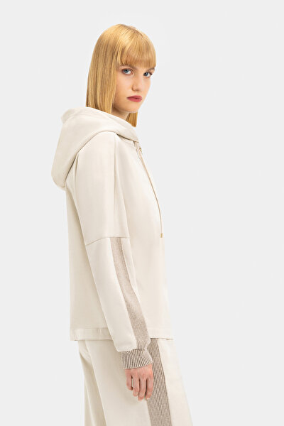 BEJ KAPUŞONLU SWEATSHİRT 4
