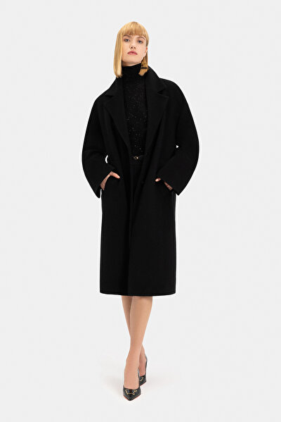 BLACK WOOL OVERCOAT 3