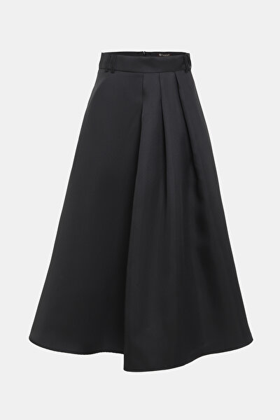 BLACK MIDI SKIRT 4