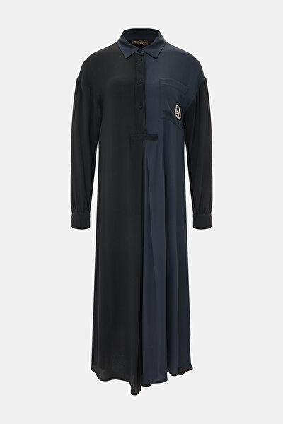 BLACK LONG SLEEVE MIDI DRESS 5