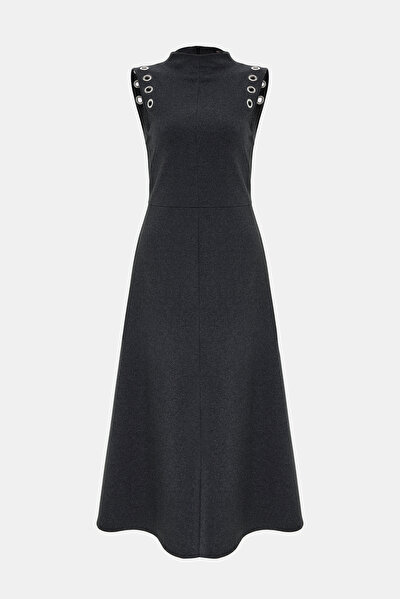 ANTHRACITE SLEEVELESS MIDI DRESS 4