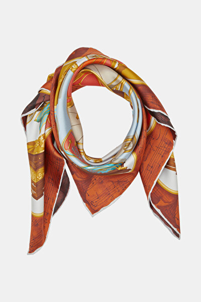 RED OBJECT DESIGN TWILL SCARF 4