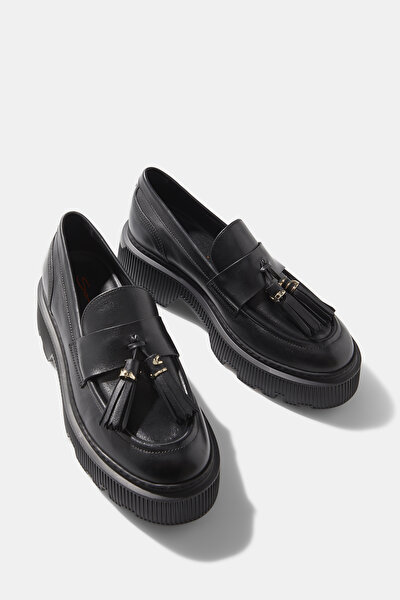 BLACK LEATHER SHOES 4