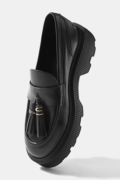 BLACK LEATHER SHOES 5