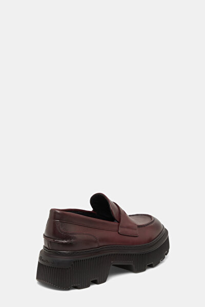 MAROON LEATHER SHOE 3