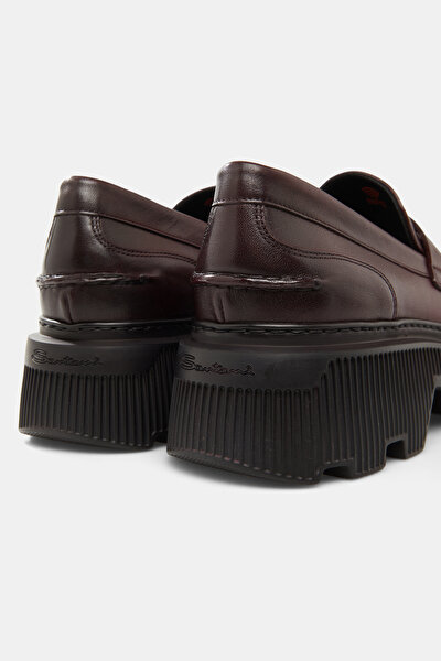 MAROON LEATHER SHOE 4