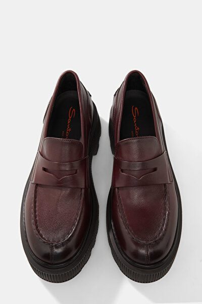 MAROON LEATHER SHOE 5
