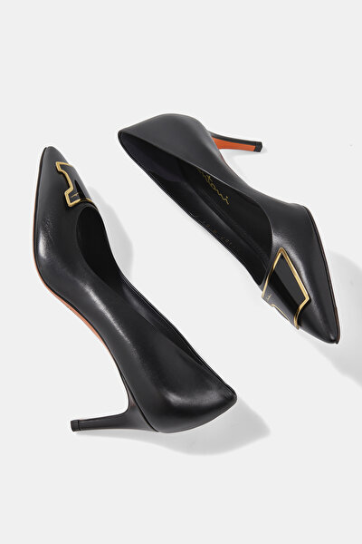 BLACK LEATHER SHOES 5