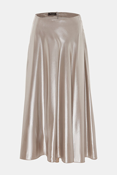 BRONZE VISCOSE MIDI SKIRT 4