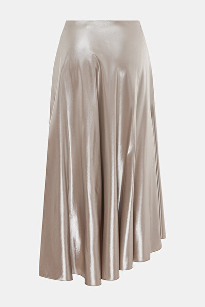 BRONZE VISCOSE MIDI SKIRT 5