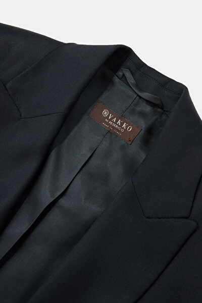 NAVY BLUE SURPLICE NECKLINE (CROSS-OVER NECKLINE) JACKET 9