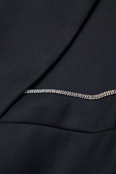 NAVY BLUE SURPLICE NECKLINE (CROSS-OVER NECKLINE) JACKET 10