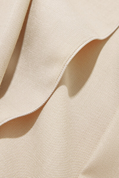 BEIGE VISCOSE/WOOL MIDI SKIRT 8