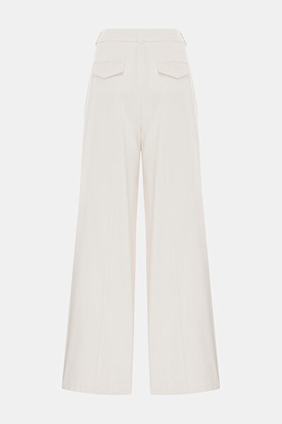KREM FİTİLLİ BOL PAÇA PANTOLON 5
