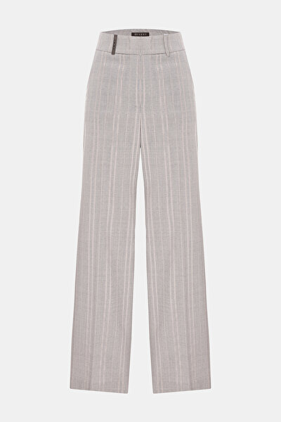 GRİ ÇİZGİLİ BOL PAÇA PANTOLON 4