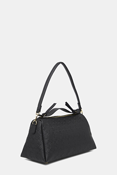 BLACK MONOGRAM LEATHER BAG 3